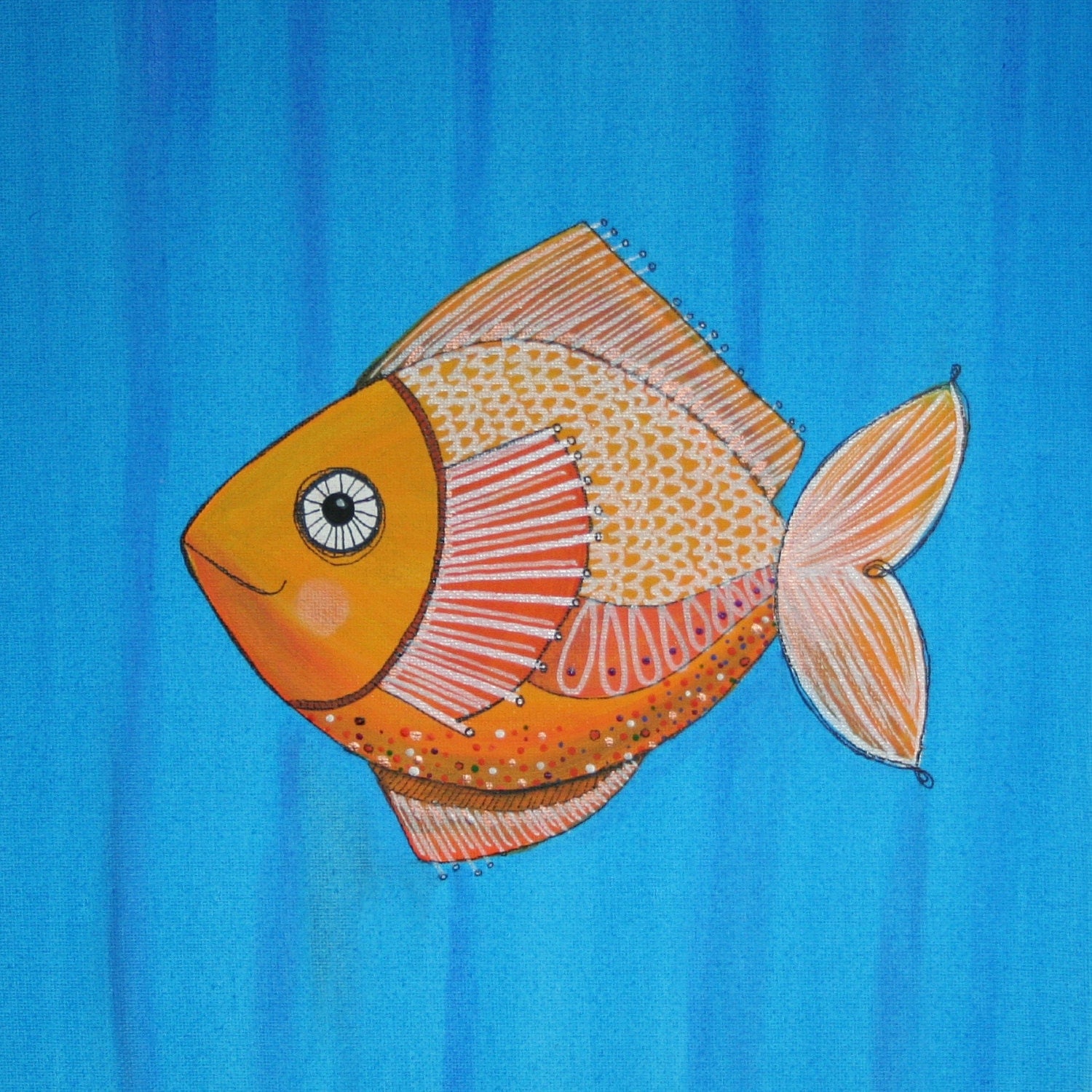 Goldfish Nursery Art FISH Nursery art painting ocean woodland