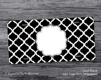 Vinyl Blank, License Plate, Gold Craft Vinyl Blank Car Tag, Vehicle License Plate, Craft Blank, Personalized Plate, Patterned Monogram Blank
