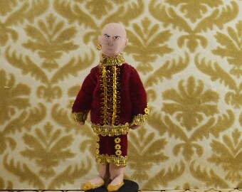Yul Brynner Doll MIniature Old Hollywood Film Star Actor and Writer