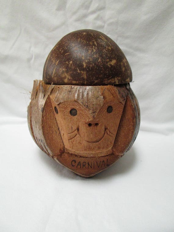 Carved Coconut Head