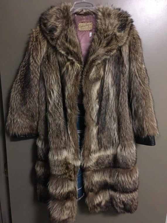 Items similar to Vintage Raccoon Coat on Etsy