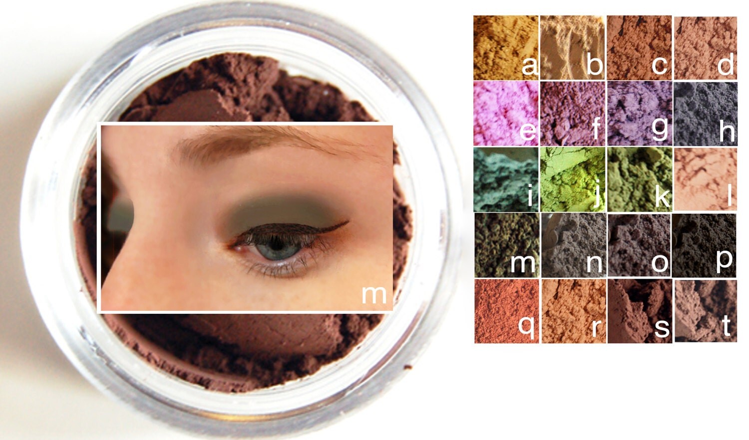 Natural LOOSE POWDER EYESHADOW Gentle Vegan MicaFree