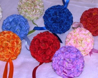 Kissing Balls for Weddings two toned 5" Kissing Ball Wedding Flower Decoration wedding pew decoration wedding flower balls pomander balls