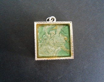 Green & Silver Pendant - Small