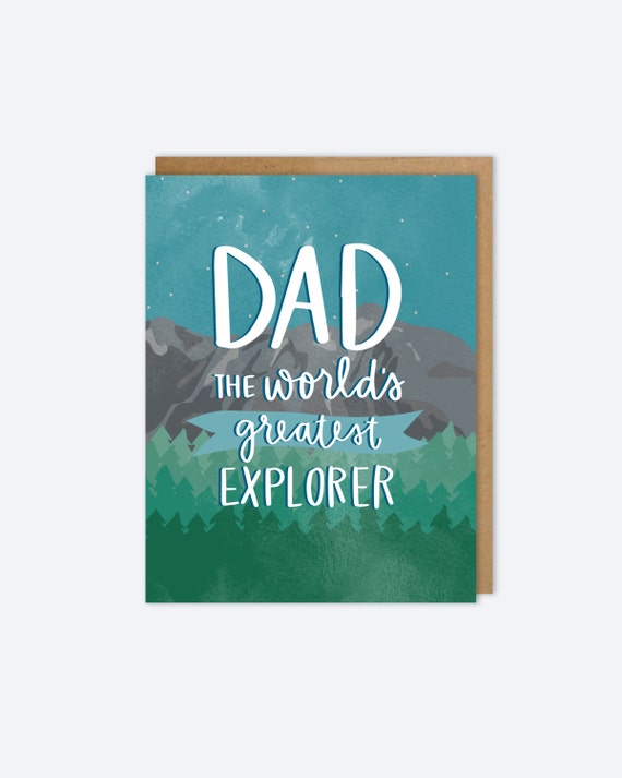 Fathers Day Card Dad Adventurer Explorer