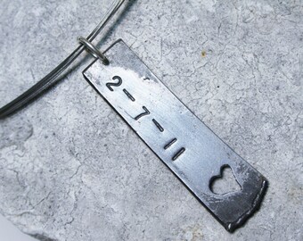 6th Anniversary Gift For Her, Personalized Iron Necklace, Personalized Iron Anniversary Gift, Personalized Gift