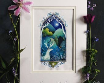 Original painting, titled 'Home In The Hills'