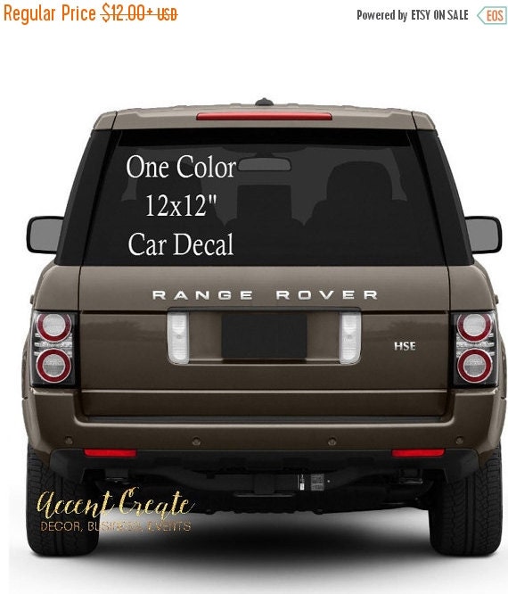 ON SALE 12x12 Custom Car Decal Vinyl Decal by AccentCreate on Etsy