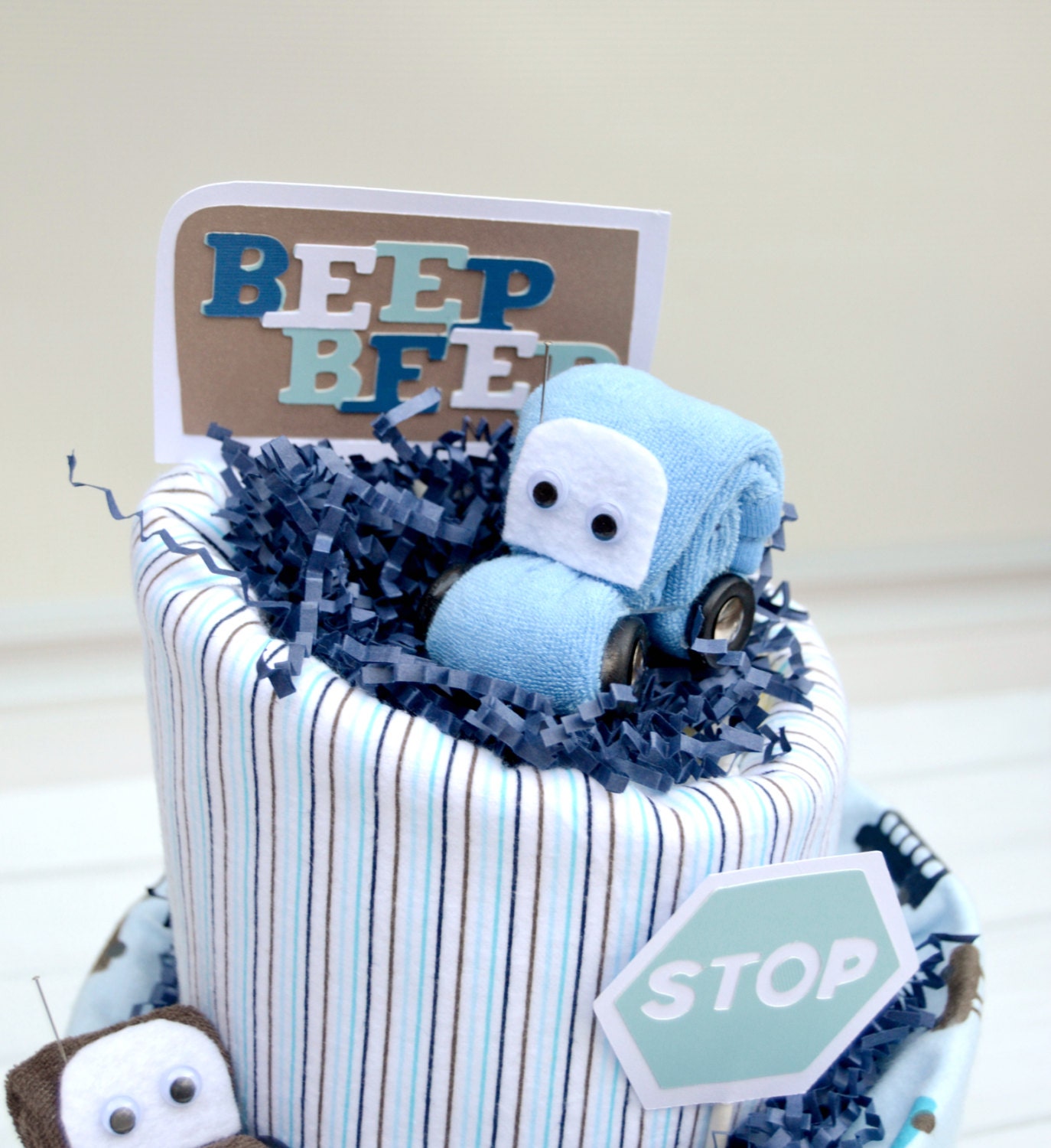 Race Car Baby Shower, Car Baby Gift, Beep Beep Baby Shower, Blue Baby