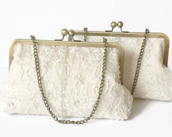 BRIDES HEIRLOOM CLUTCH, Keepsake, made from Moms wedding dress, Use moms dress to make a family heirloom