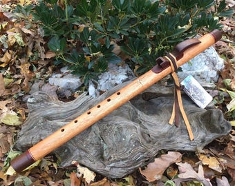 Native American Style Flute, Red Grandis and Walnut Key of F# from Tree of Life Designs