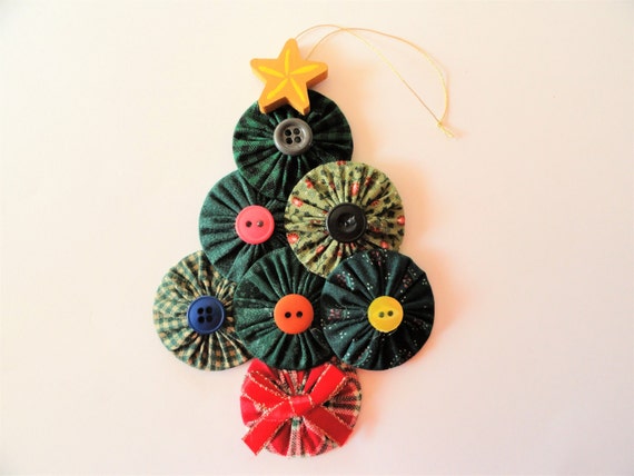 yoyo christmas tree ornament fabric tree decoration yoyo christmas tree ornament fabric tree decoration