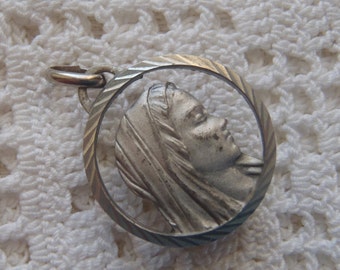 Vintage Medal Our Lady of Lourdes Reliquary France