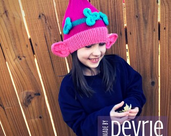 DIGITAL Download, Poppy Troll Hat, KNITTING PATTERN, Knit hat pattern, Poppy Hat, Troll Hat, Hat Pattern, Knit Hat