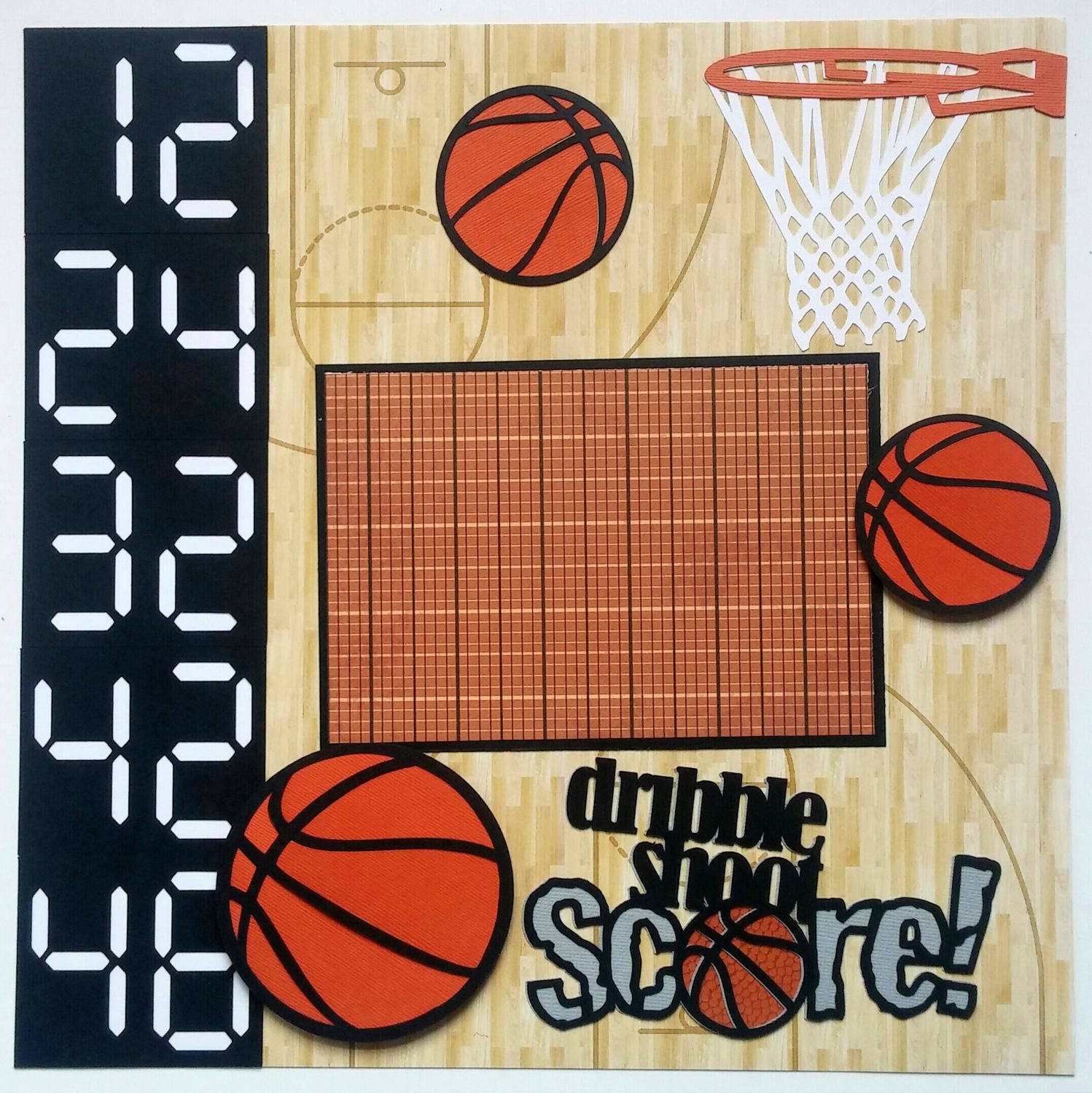 Basketball scrapbook page Scrapbook basketball Sports scrapbook High School College