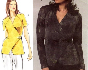 All Sizes/Bust 32" to 55" - Vogue Pattern V1164 - Today's Fit by SANDRA BETZINA - Misses' Close-fitting Wrap Top in Two Variations