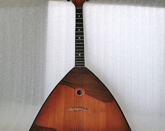 Vintage Russian Balalaika - Six String Folk Musical Instrument - 1970s - from Russia / Soviet Union / USSR