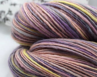 Handspun Yarn Gently Thick and Thin DK Single Blue Faced Leicester 'Baby Talk'