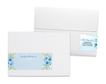 Envelope Wrap Labels, Envelope Wrap Address Label, Sticker Wrap Around Envelope Label, Return Address Labels, printable printed - WLP00561