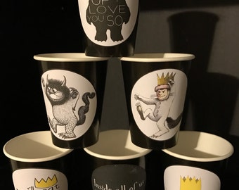 10 Where the Wild Things Are | Wild Beast | Max Birthday Party Cups 12 Ounce