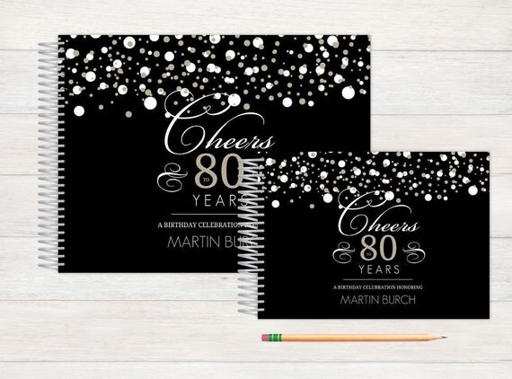 Birthday Guest Book Birthday Guestbook Birthday Custom