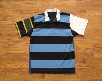 mens vintage crazy pattern rugby shirt