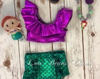 Sewing pattern PDF sewing pattern High waisted swimsuit Baby Toddler Girls Ruffle top and bottom Swimsuit Bathing Suit Bikini (3m-2t)