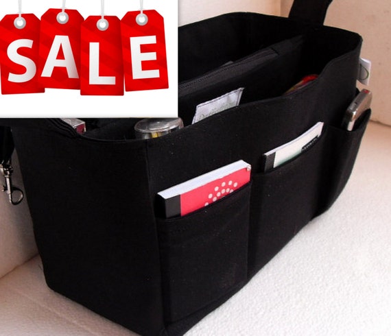 Extra Large Bag organizer Purse organizer insert in Black