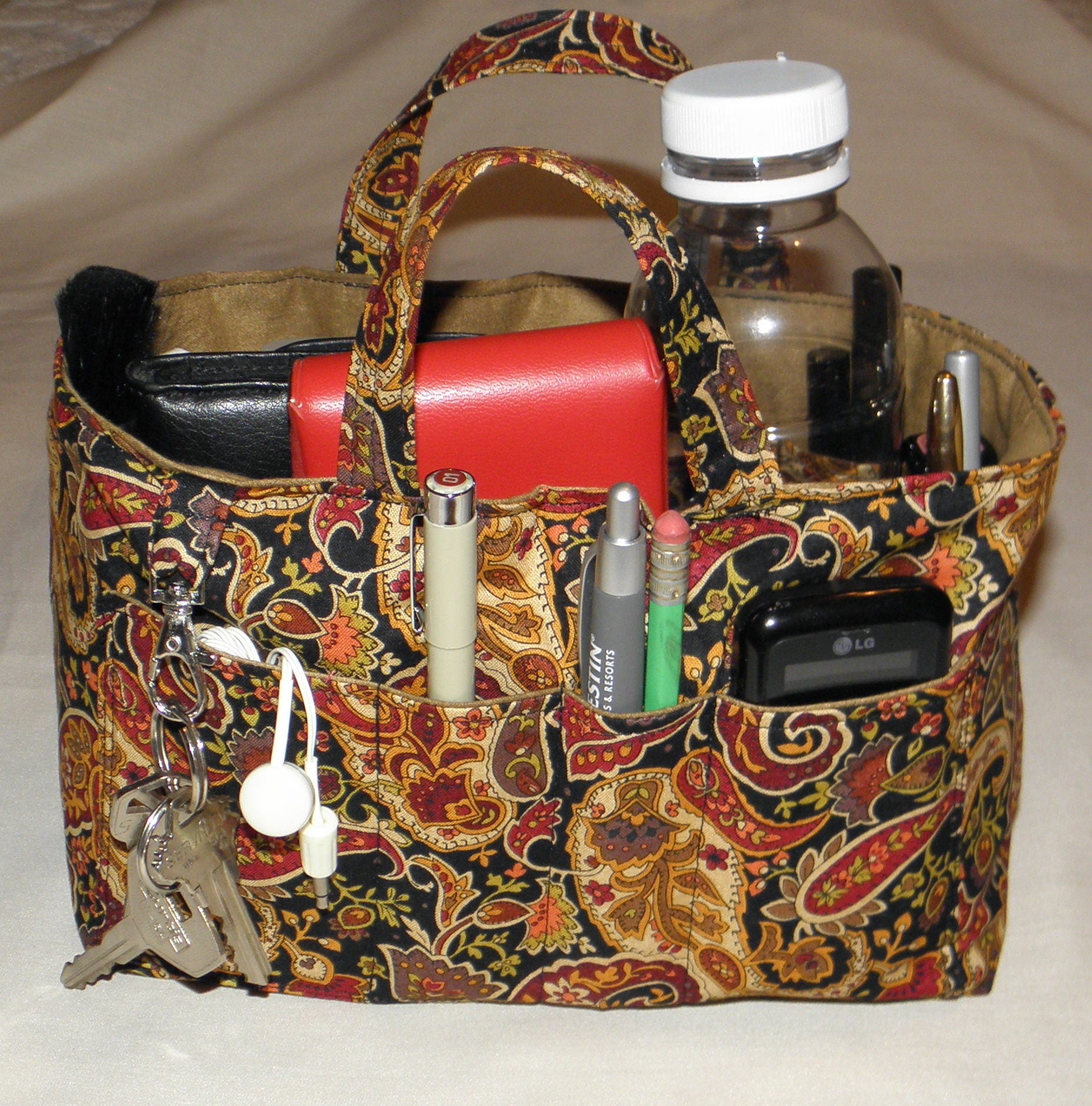 Bag Organizer Insert Bucket Style 18 Pockets Travel Tote