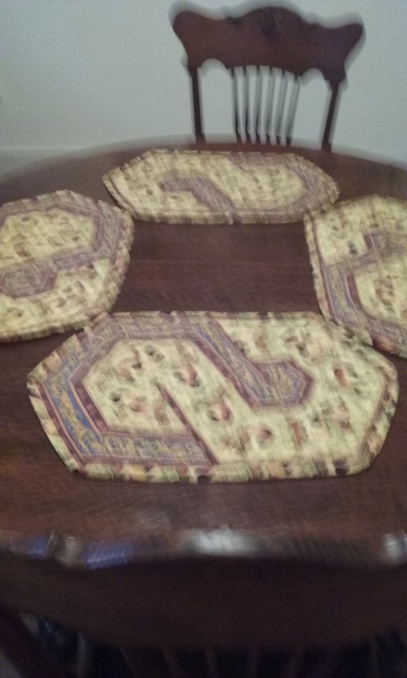 Set of 4 Roaster quilted placemats by Lindassewncreations on Etsy
