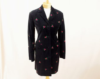 Lilly Pulitzer Jacket * Black Velveteen Jacket * Rose Print Jacket * Black Velveteen Tuxedo Jacket * Long Dress Coat * Medium