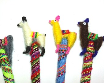 New 4 llama wool pens
