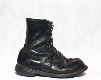 1930s Lace Up Military Boots / Antique Distressed Brown