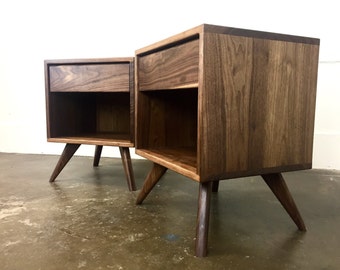 The "Dex" a mid century modern, danish modern nightstand.