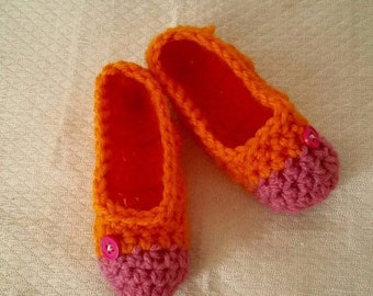 crochet toddler child slippers Pattern Only