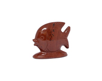 Mahogany Obsidian Fish Carving