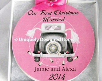 Gay Wedding Ornament - Lesbian Wedding Ornament - Christmas Gift - Gay Ornament - Wedding Ornament -Christmas