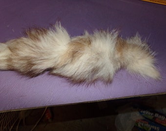 Real animal skin fur parts hide Huge Fox Tail tanned fly fishing