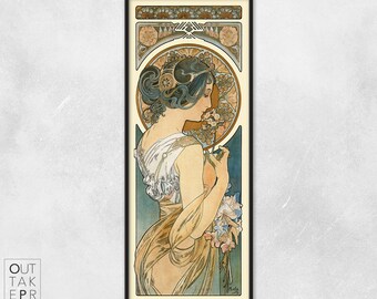 Art nouveau poster - Alphonse Mucha - Art nouveau print - Primrose, P005