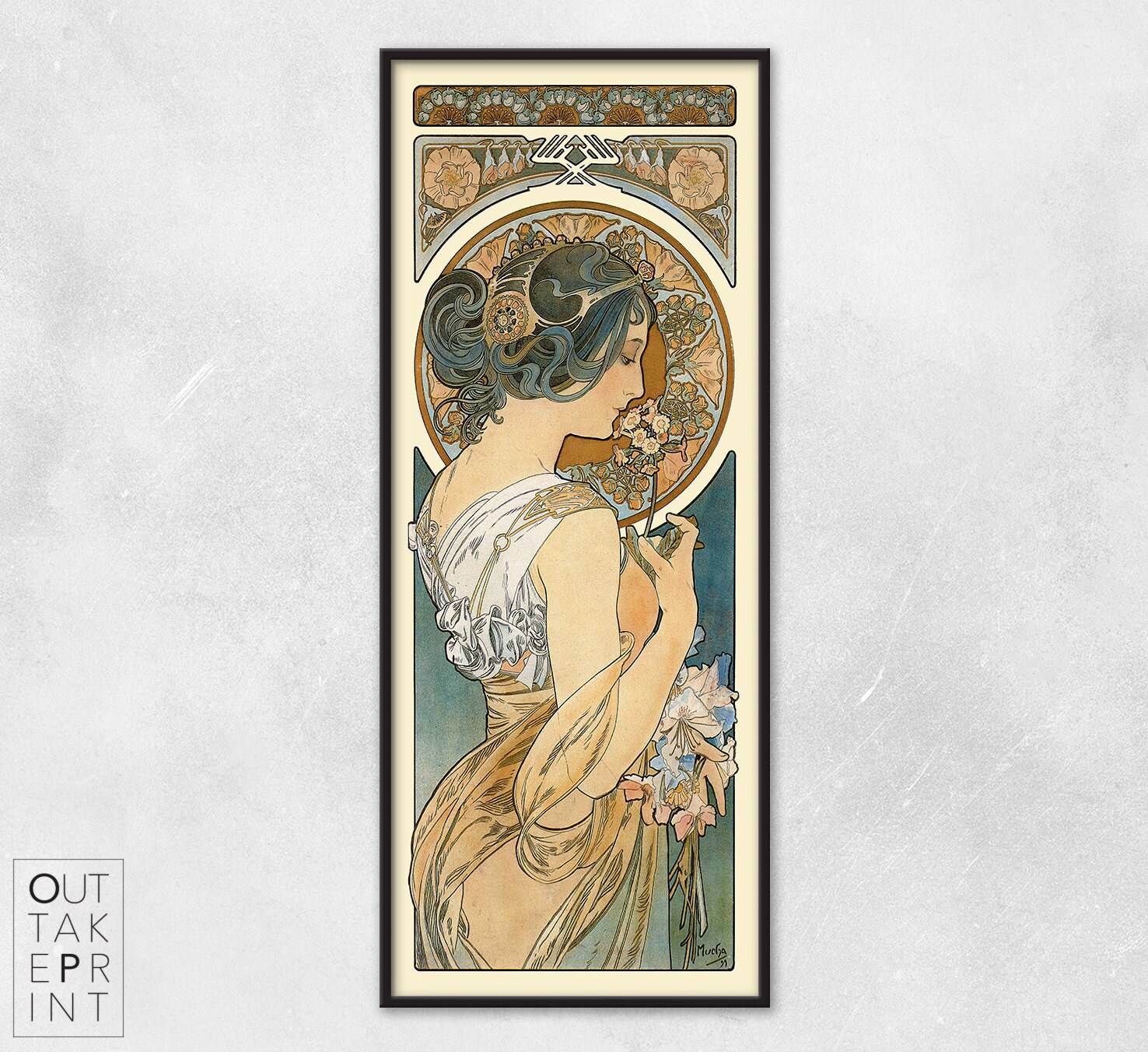 Vine Poster Etsy Art Nouveau Poster Alphonse Mucha Print Primrose P005
