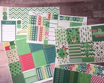 Weekly Layout Kit | Kawaii Cactus | sized for Classic Happy Planner TM or ErinCondrenLifePlannerTM