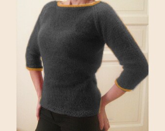 custom made hand knitted mohair sweater