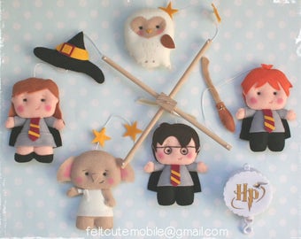 Musical Baby Mobile Harry Potter Mobile Custom Mobile for Crib Nursery Modern Theme Baby Crib Mobile Cot Wizard Bedding Decor Music Box BB 7