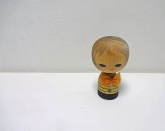 2.1in Vintage Japanese Miniature Wood KOKESHI Doll