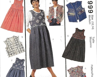 McCall's 6999 Creative Clothing Misses Jumper And Vest Pattern, Size 12-14, UNCUT