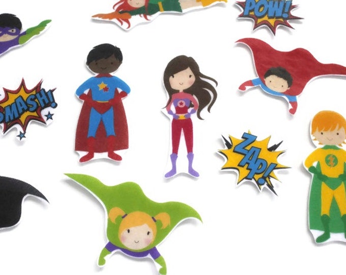 Superhero Felt Story Set - Superhero Doll Toddler Toy, Montessori Pretend Play Toy, Quiet Time Kids Activity, Felt Board Activity Set