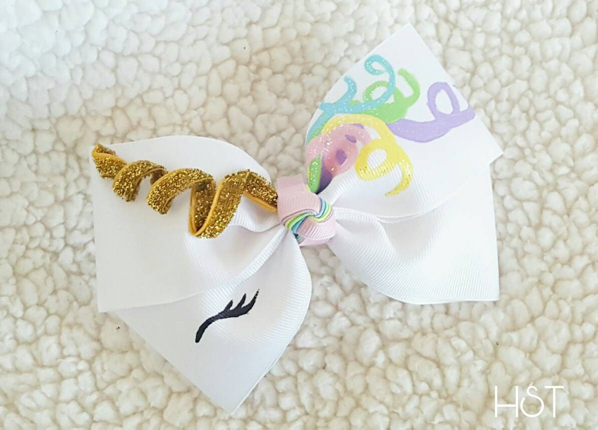 Unicorn Birthday Hair Bow Girls Headband Baby Unicorn Birthday Hair Bow Girls Headband Baby