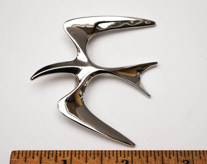 Silver Bird Brooch - Signed Sarah Coventry - Mr Sea Gull - Modern