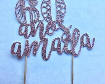 Birthday Cake Topper in Spanish Topper Para Pastel en Español