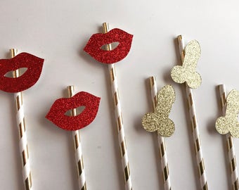 Penis Straws, 12 Bachelorette Party Penis Straws, Bachelorette Party Supplies, Bachelorette Party Ideas, Bachelorette Party Decor